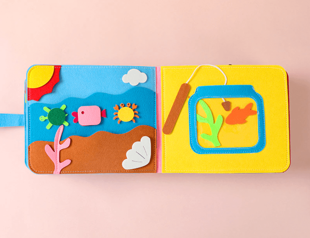 Livre de tissu pour bébé Montessori