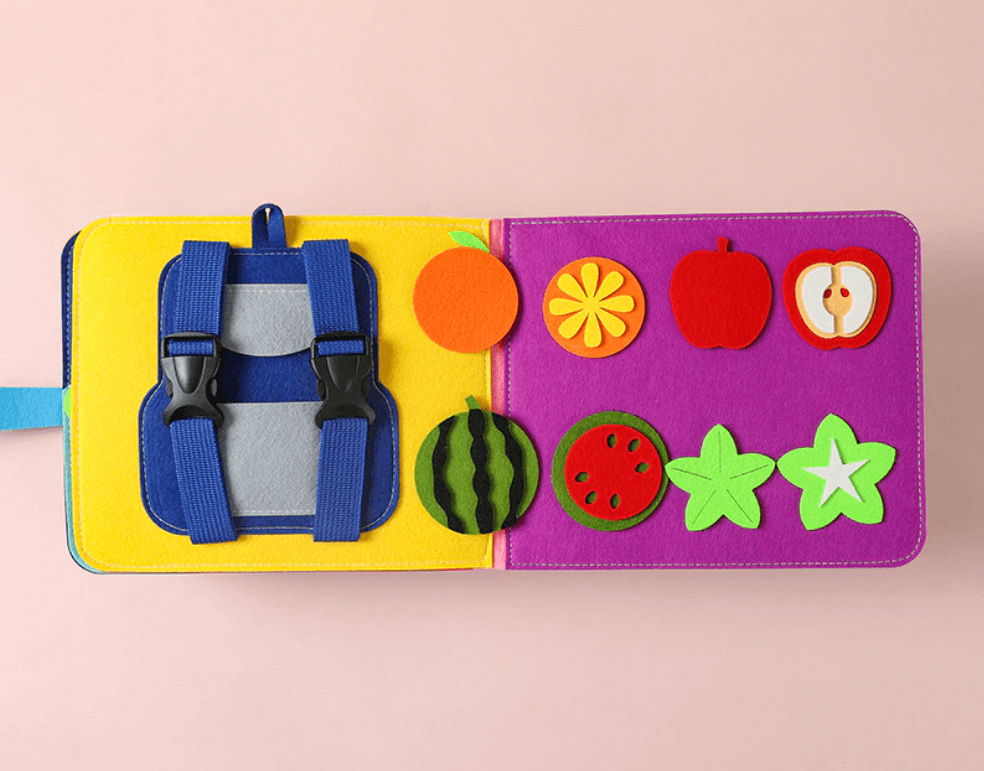 Livre de tissu pour bébé Montessori