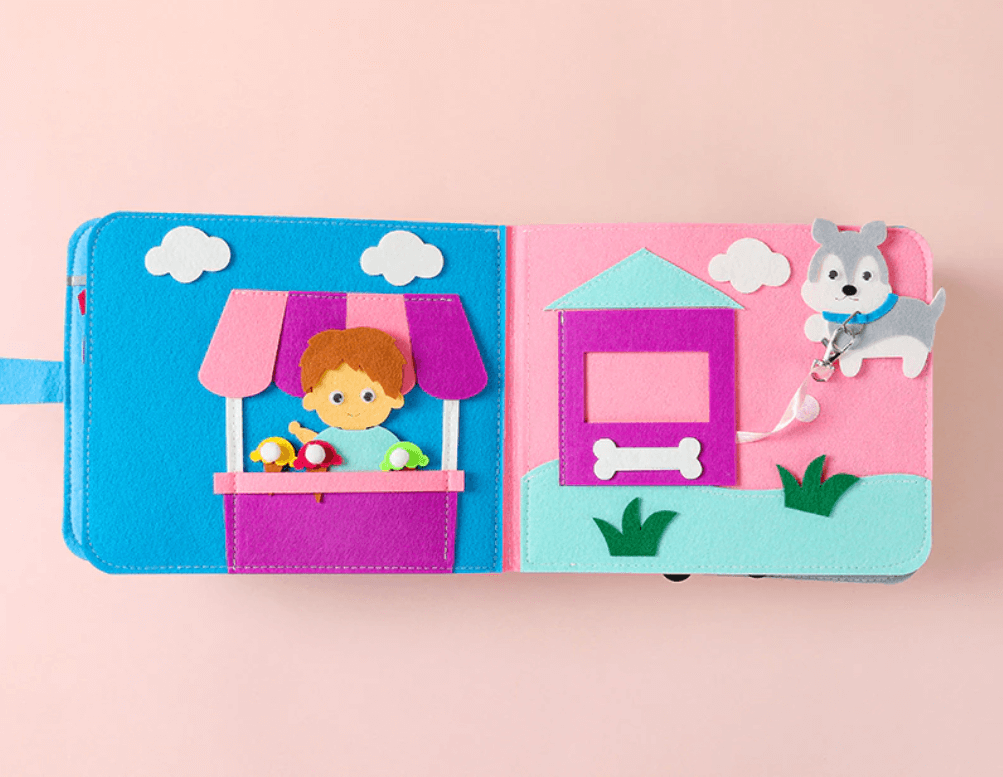 Livre de tissu pour bébé Montessori