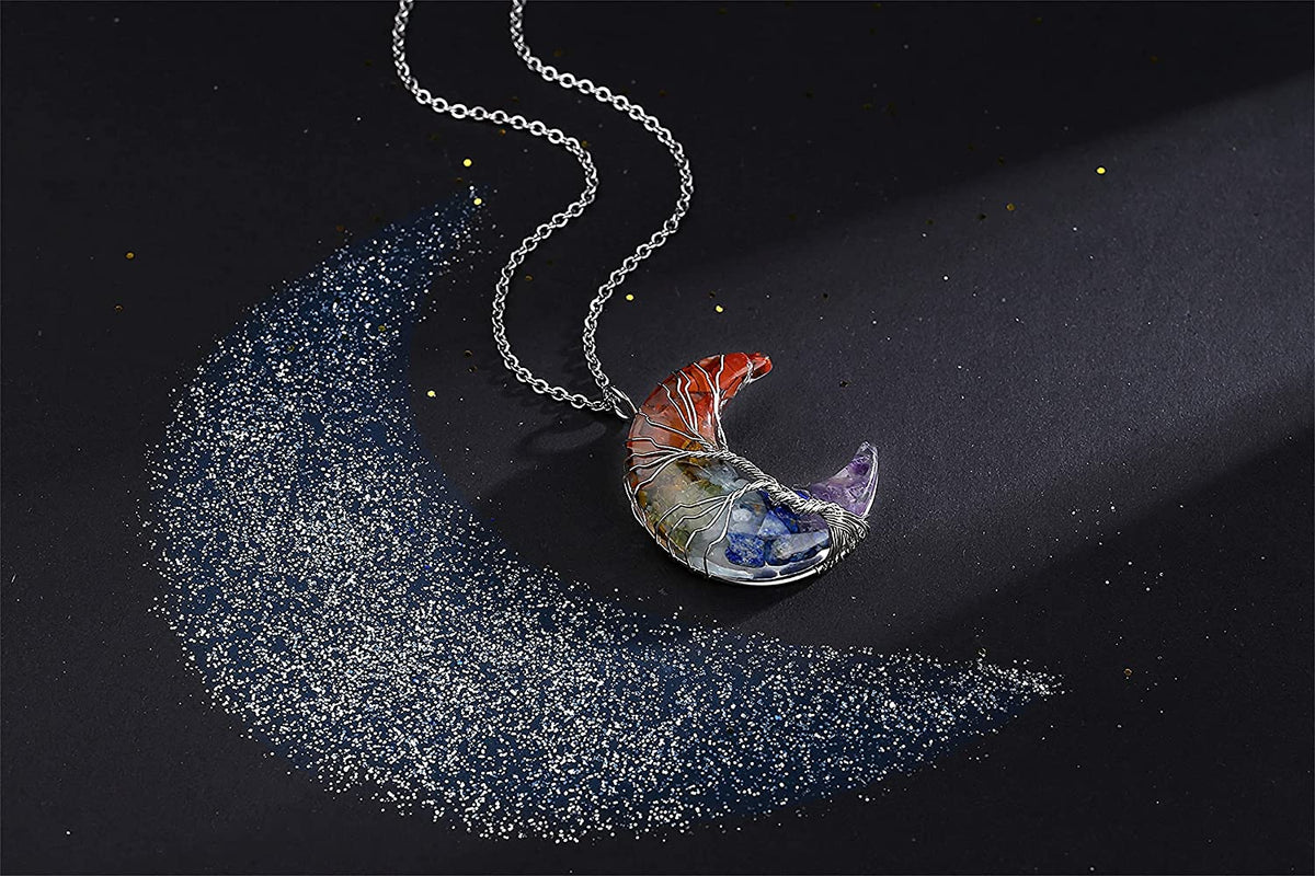 Collier demi-lune Arbre de vie