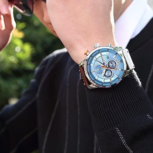 CURREN Chronographe Montre-bracelet pour homme