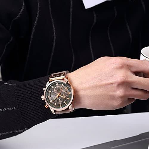 CURREN Chronographe Montre-bracelet pour homme