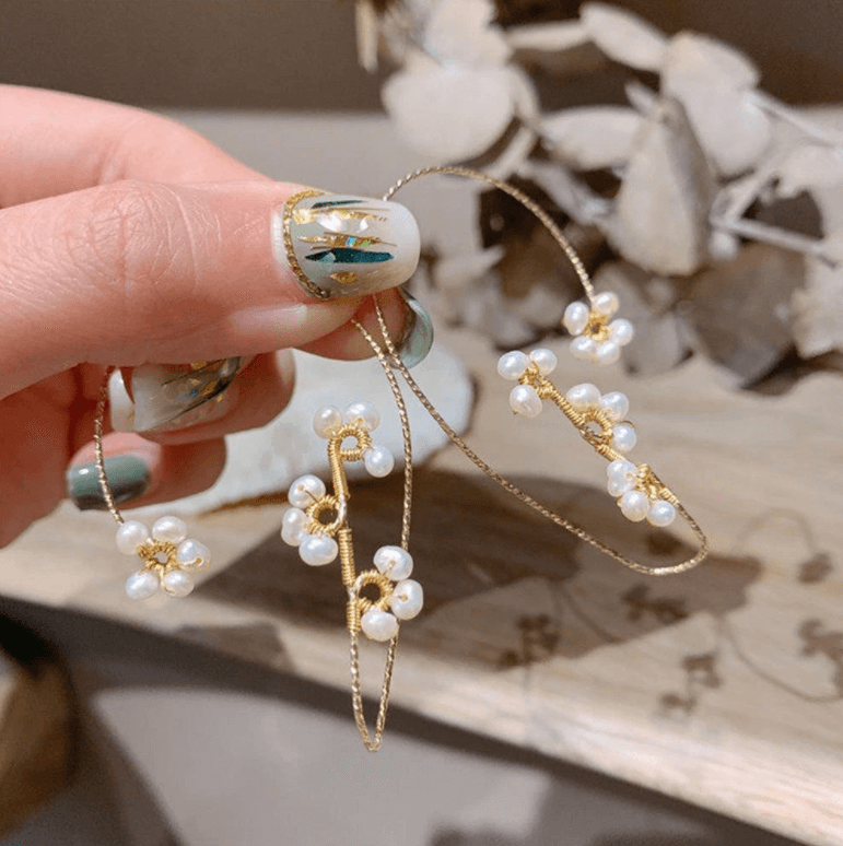 Boucles d'oreilles à clip en forme de fleur