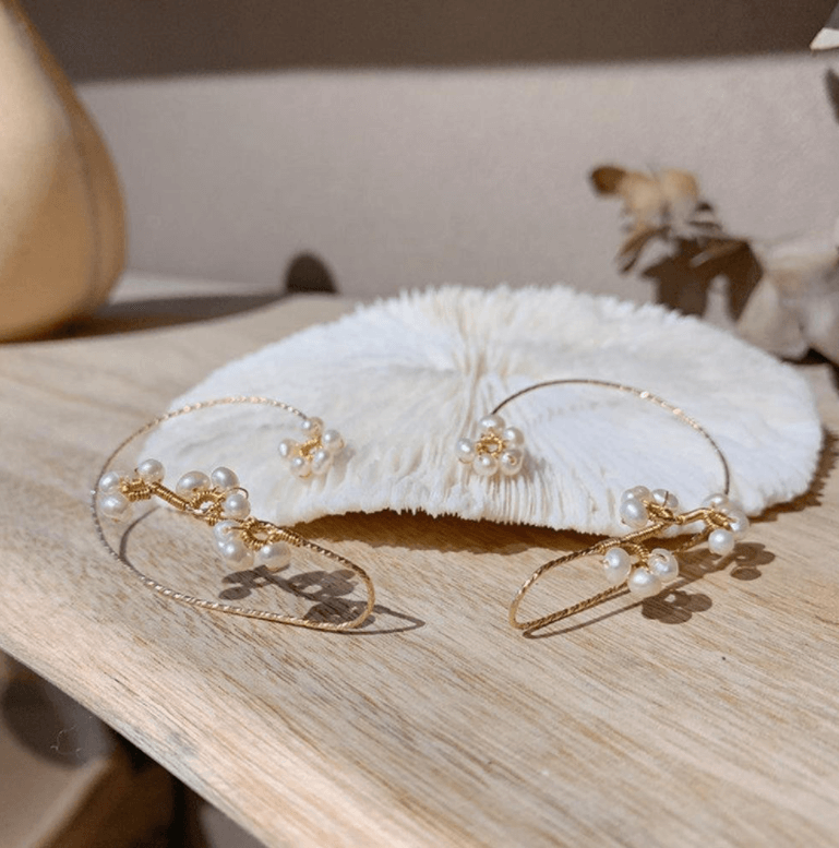 Boucles d'oreilles à clip en forme de fleur