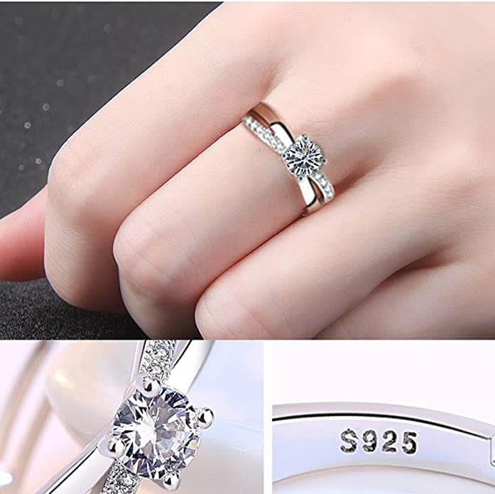 Bague de fiançailles ajustable