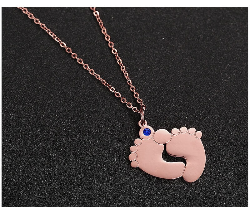 Collier de pieds de bébé personnalisé