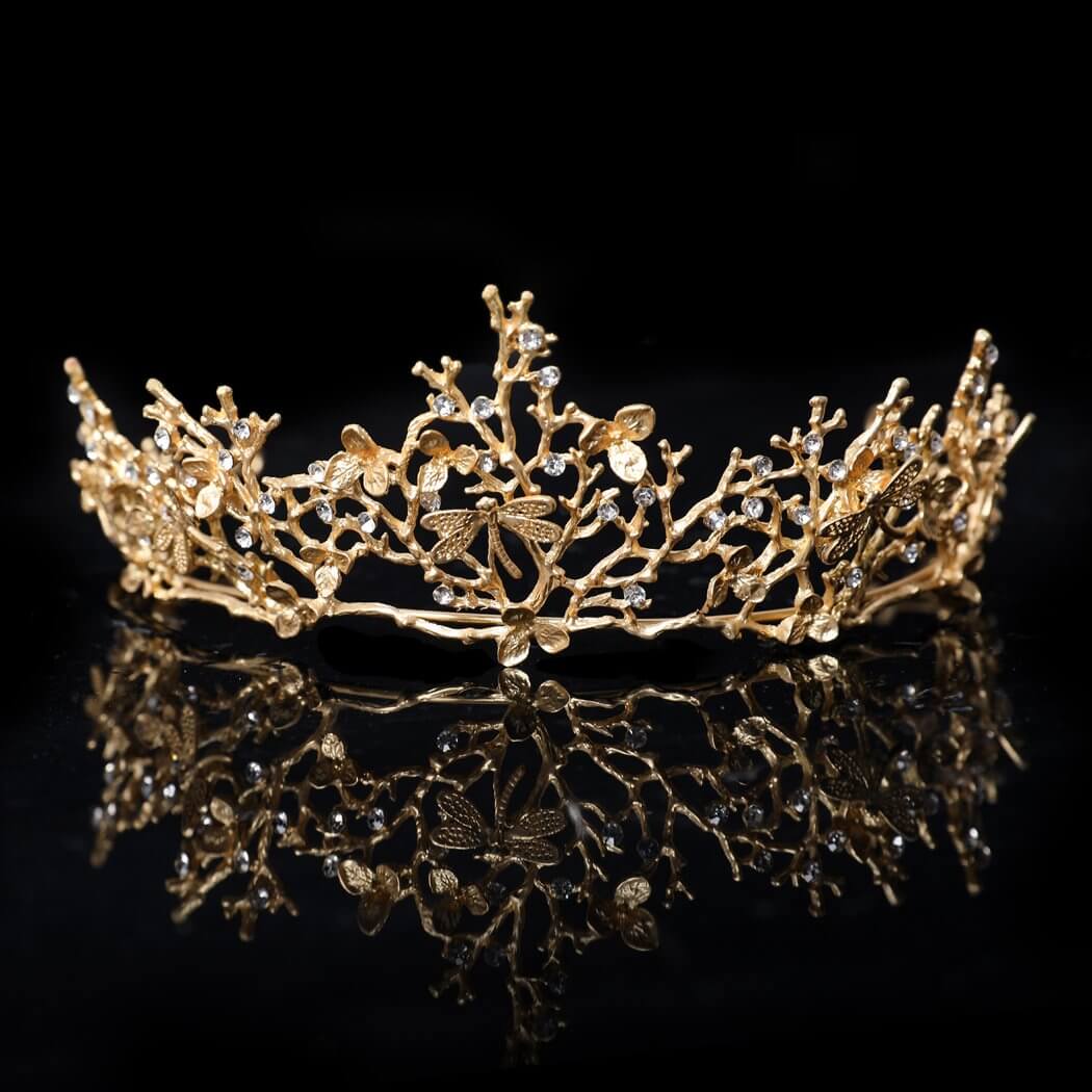 Couronne de cueilleur de bois libellule d'or
