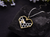 Collier à cœur en nid d'abeille