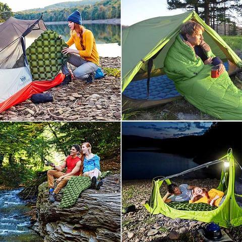 Matelas de couchage gonflable pour l'extérieur