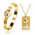 Ensemble :  bracelet + collier "VOUS ÊTES LA CLÉ DE MON CŒUR"