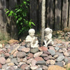 Enfants avec lucioles solaires Statues de jardin