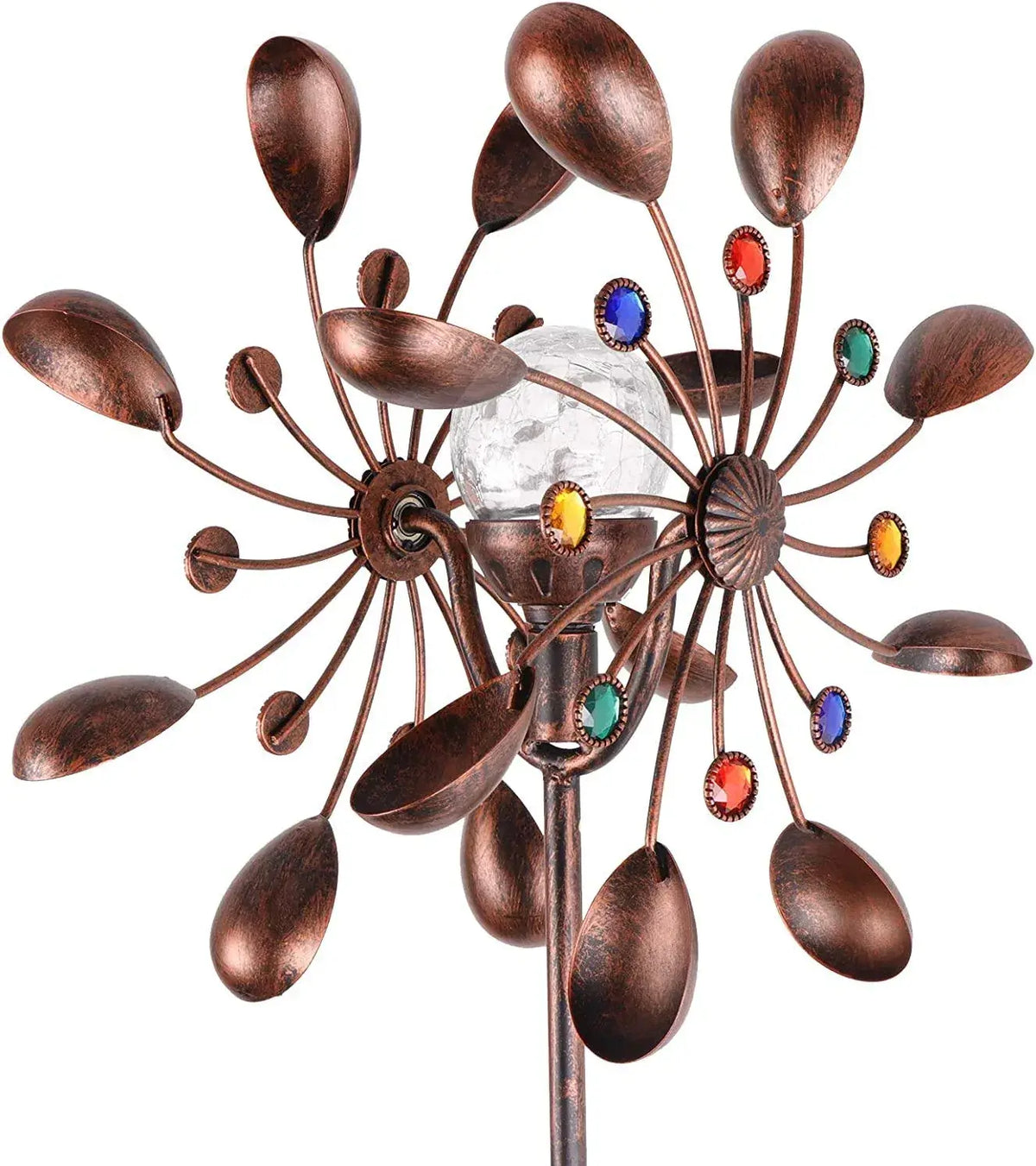 Moulin à vent à boule de verre à énergie solaire