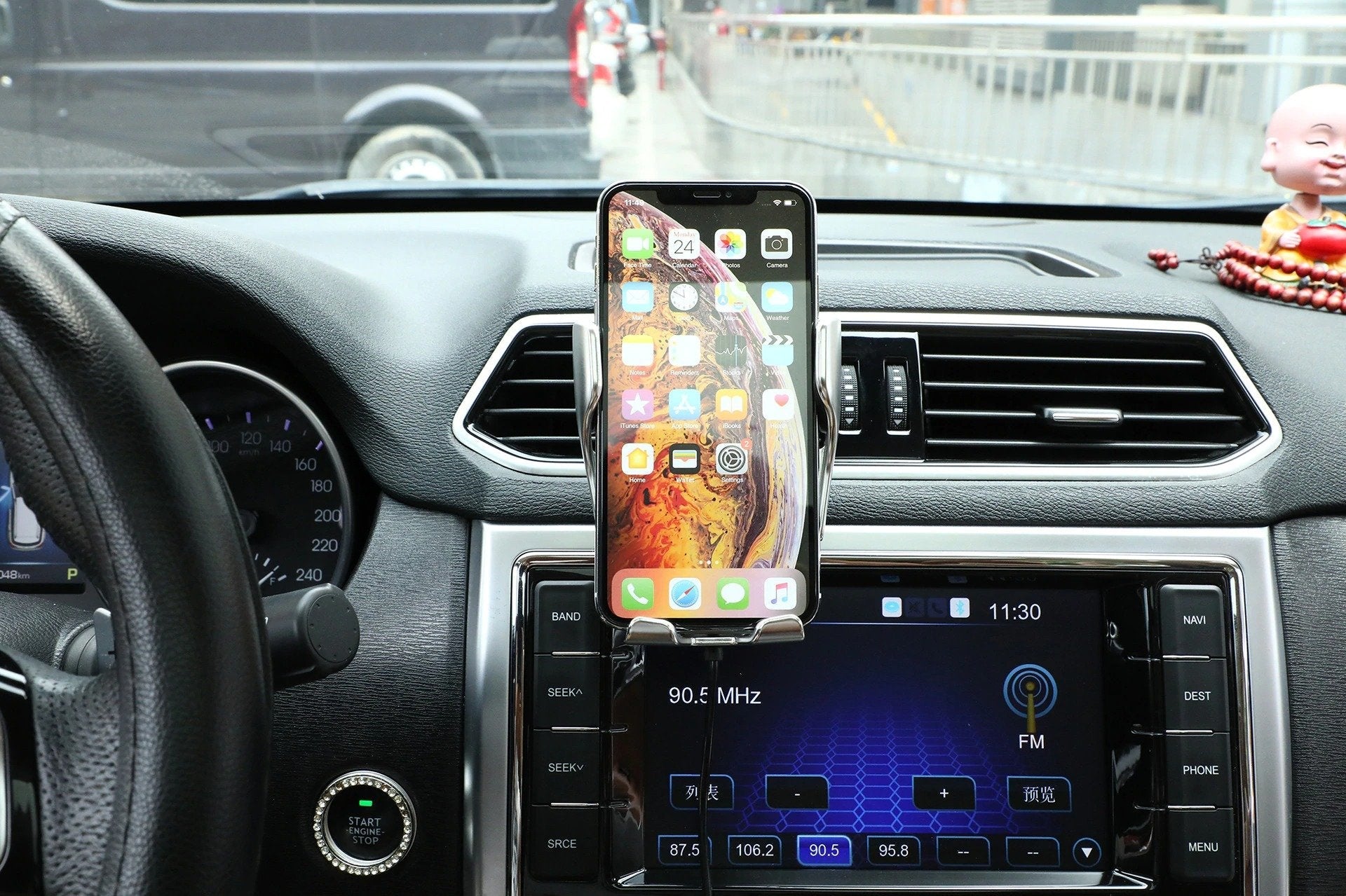 PREMIUM - Support de téléphone à serrage automatique | Chargeur sans fil