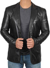 Blazer en cuir pour homme