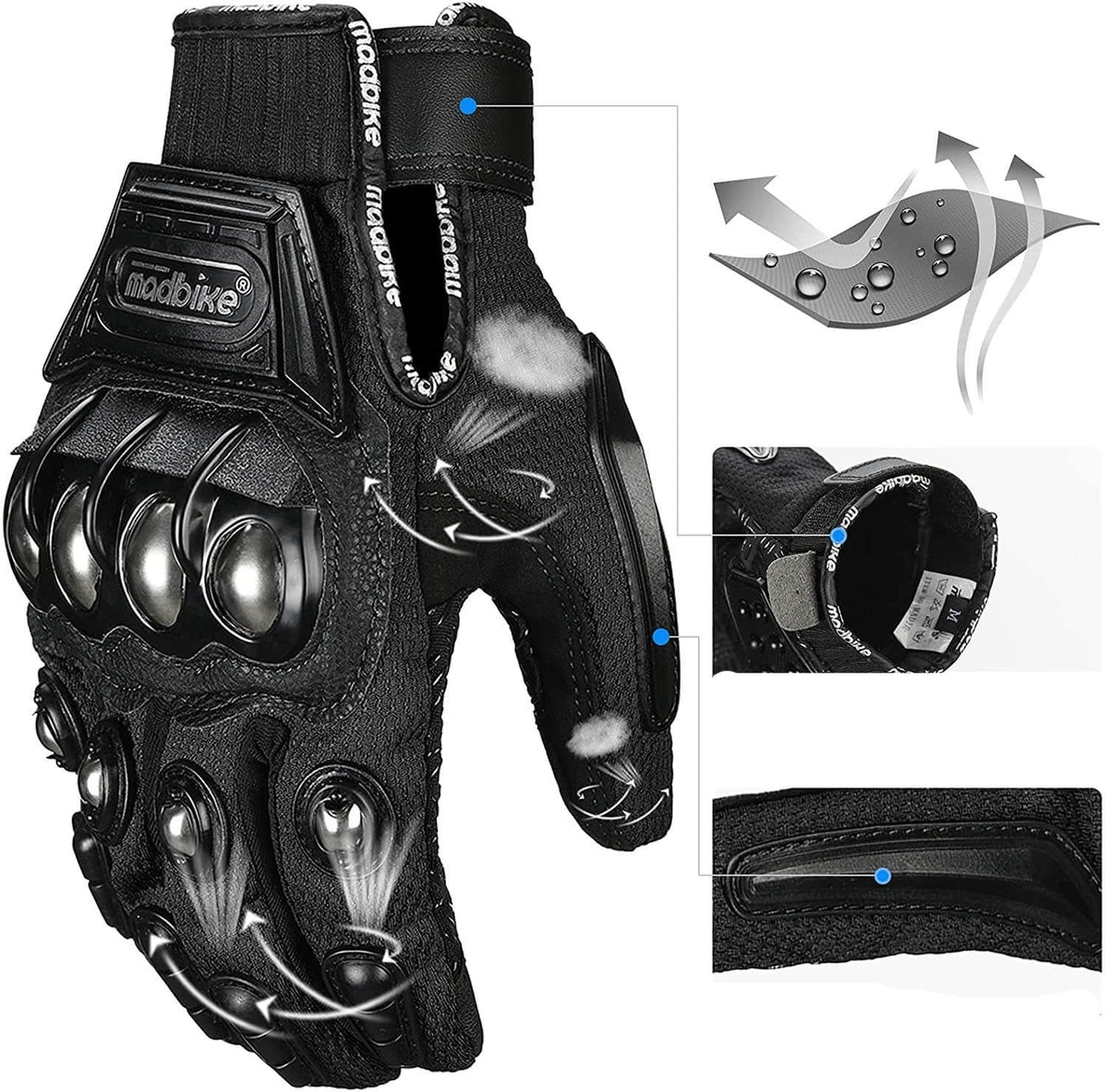 Gants de moto Madbike