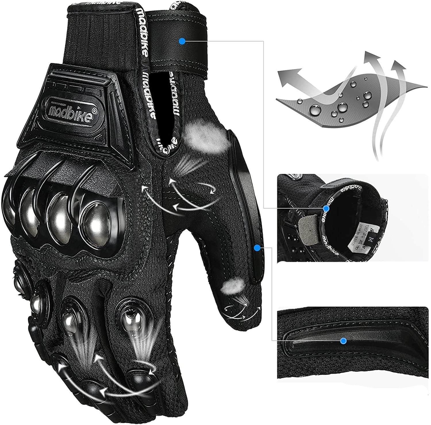 Gants de moto Madbike