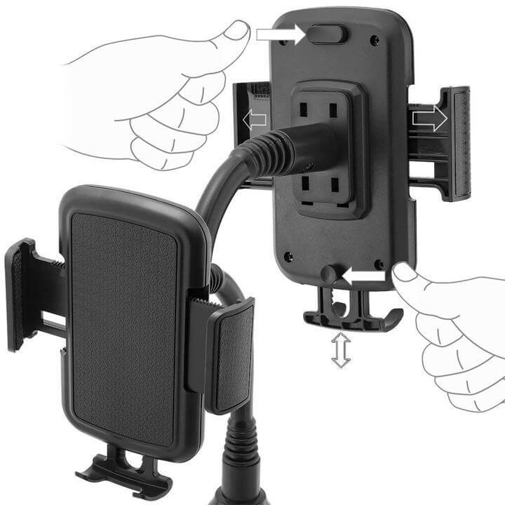 Support flexible pour téléphone dans la voiture