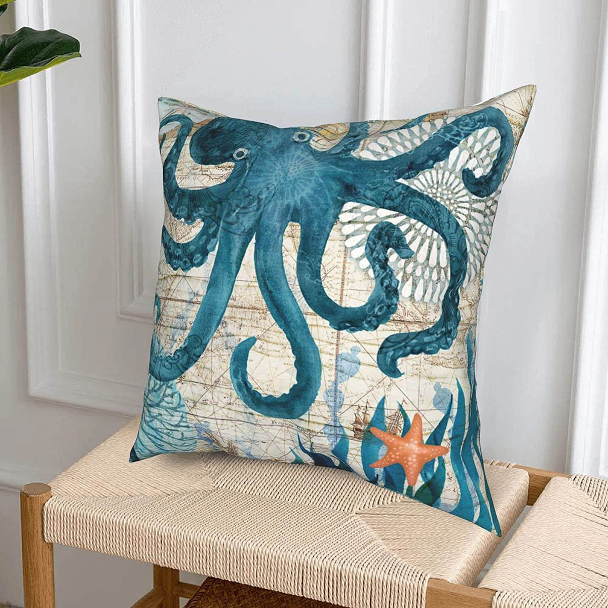 Taies d'oreiller imprimées sur le thème de l'océan