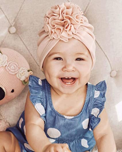 Chapeau turban à volants pour bébé