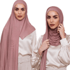 Hijab instantané en mousseline de soie à double boucle