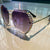 Lunettes de soleil sans monture avec strass