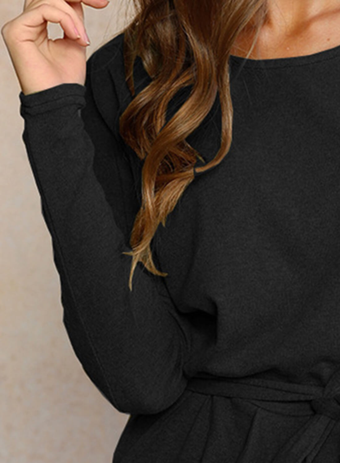 Robe enveloppante à manches longues