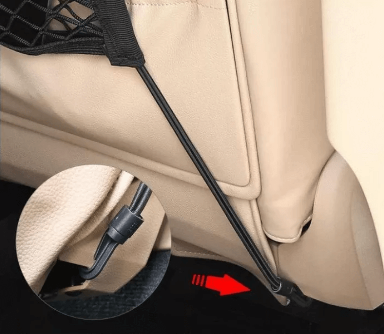 Filet de rangement pour les sièges du coffre