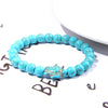 Bracelet tortue en perles de turquoise