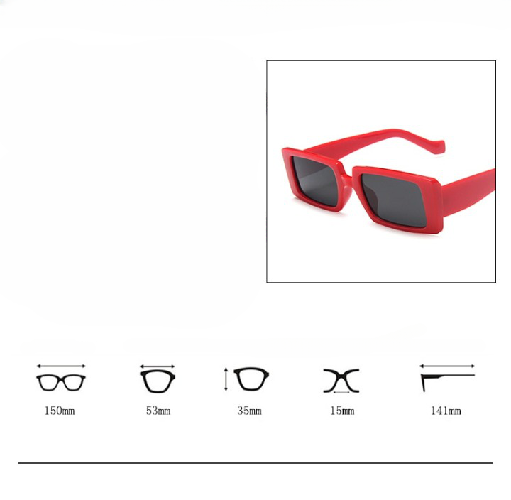 Lunettes de soleil rectangulaires vintage