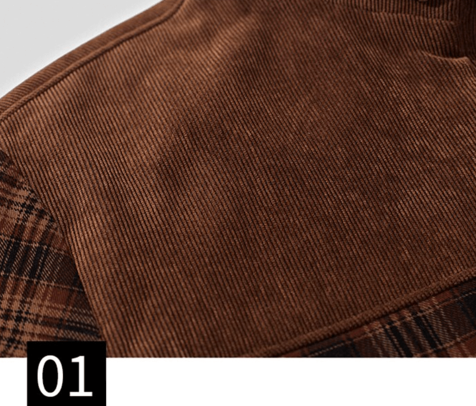 Veste d'hiver en flanelle à carreaux