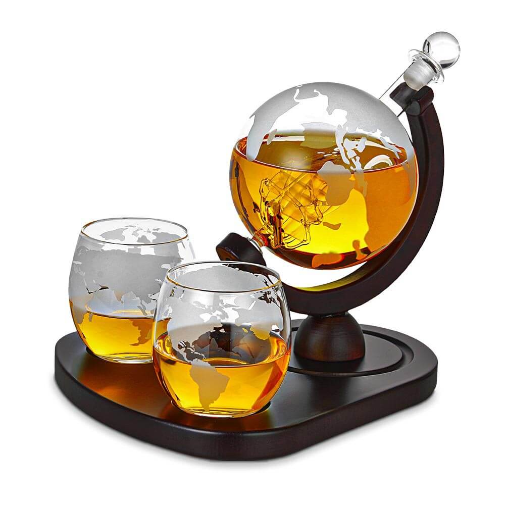 Ensemble de carafes à whisky Globe