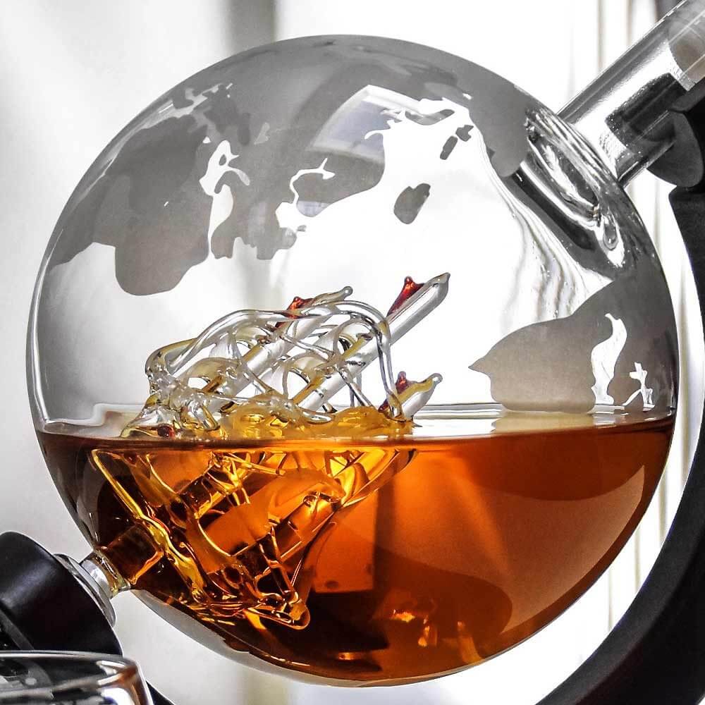 Ensemble de carafes à whisky Globe