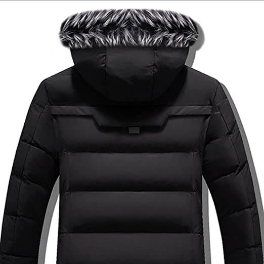Manteau d'hiver à capuche en fourrure pour hommes