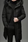 Manteau d&#39;hiver à capuche en fourrure pour hommes