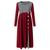 Robe patchwork rayée à manches longues pour femme