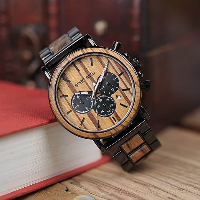 Montre de luxe en bois pour hommes