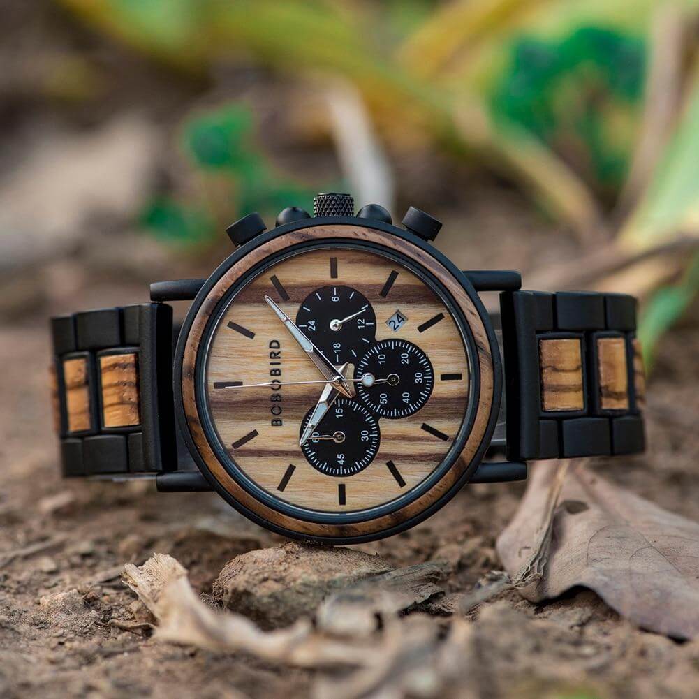 Montre de luxe en bois pour hommes