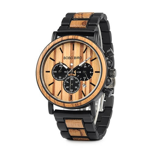Montre de luxe en bois pour hommes