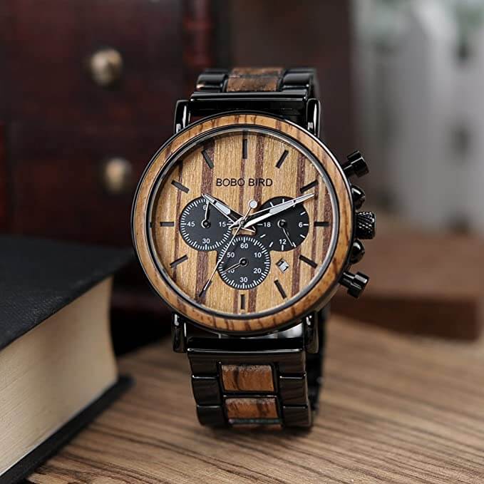 Montre de luxe en bois pour hommes